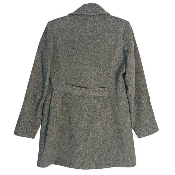 Talbots Sz 4 Classic Gray‎ 100% Wool Pea Coat Double Breasted Lined Neutral USA - Picture 2 of 10
